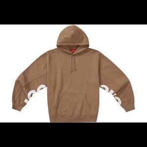 Supreme Cropped Panel Hoodie Sweatshirt (mens L)